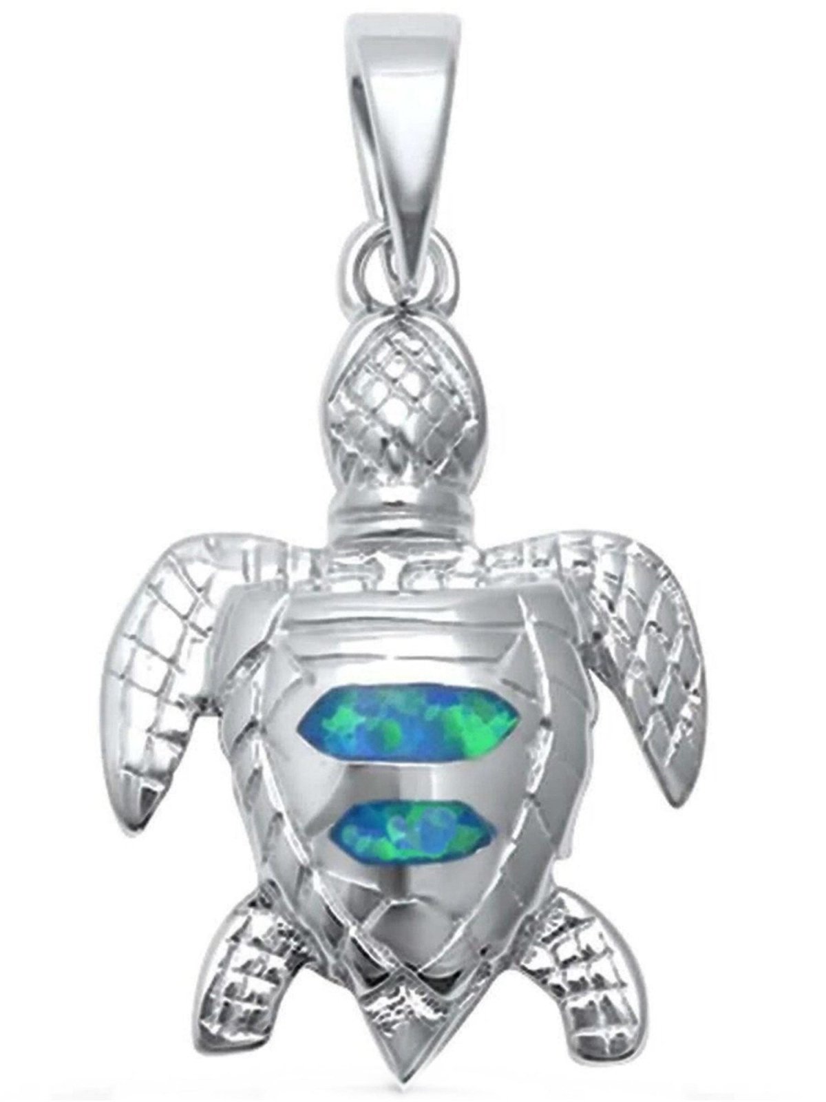 Maritimer Schildkröten Schmuckanhänger mit Opal Stein Bild 1