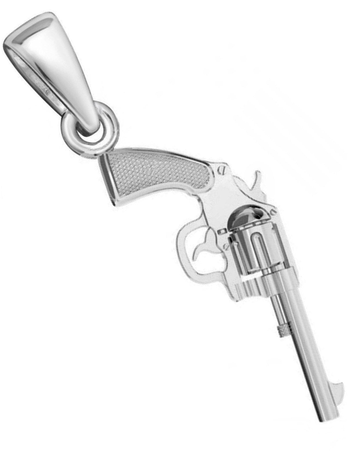 Mini Revolver Schmuckanhänger aus echtem Silber 925 Bild 1