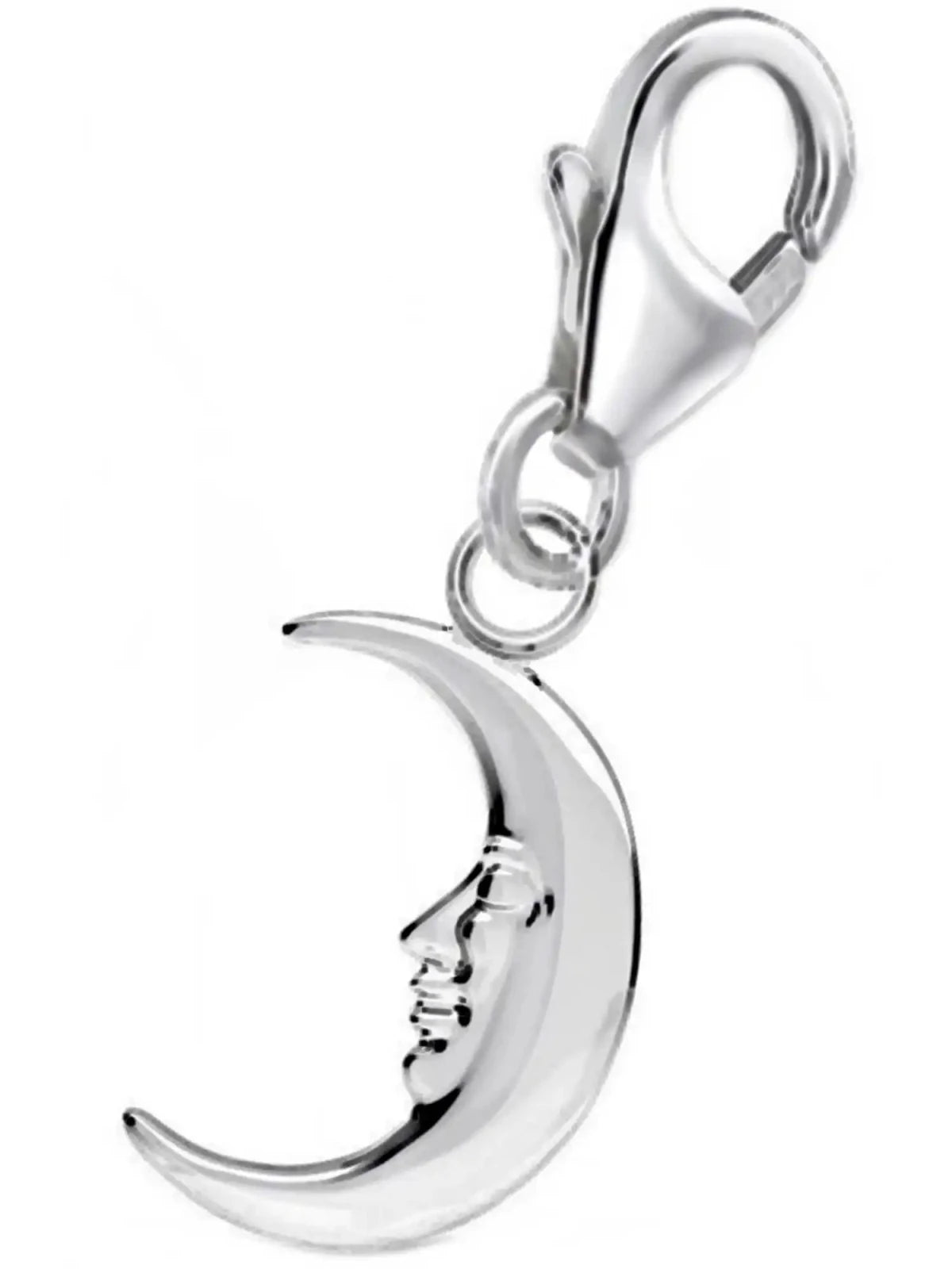 Mond Charm aus echtem 925 Silber - Nacht Anhänger für Armband Bild 1