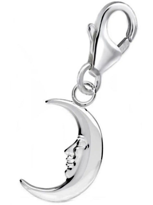 Mond Charm aus echtem 925 Silber - Nacht Anhänger für Armband Bild 1
