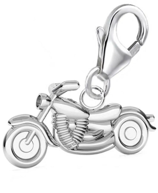 Motorrad Charm aus 925 Silber – Mini Biker Anhänger für Armband Bild 1