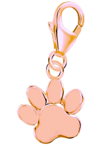 Pfote Charm Rosegold vergoldet 925 Silber – Tierliebe Schmuck Bild 1