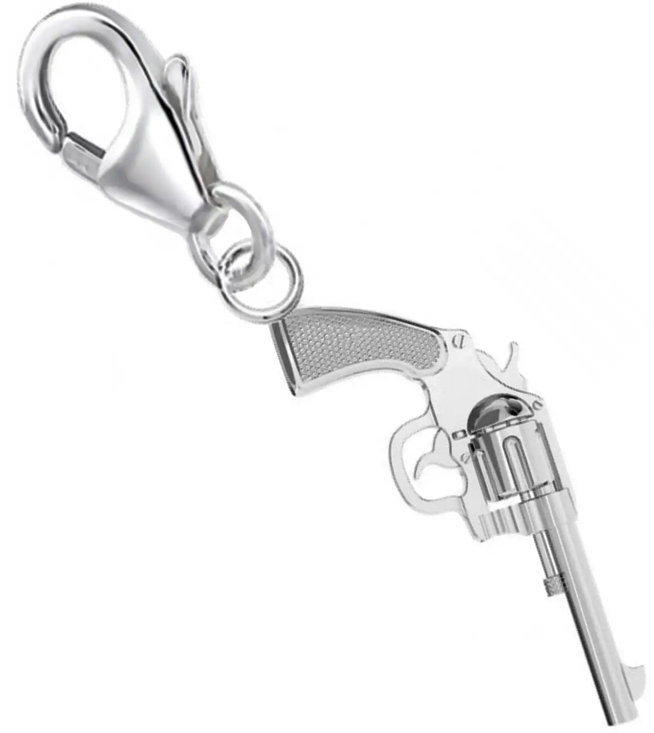 Revolver Charm aus 925 Silber – Western Anhänger für Armband Bild 1