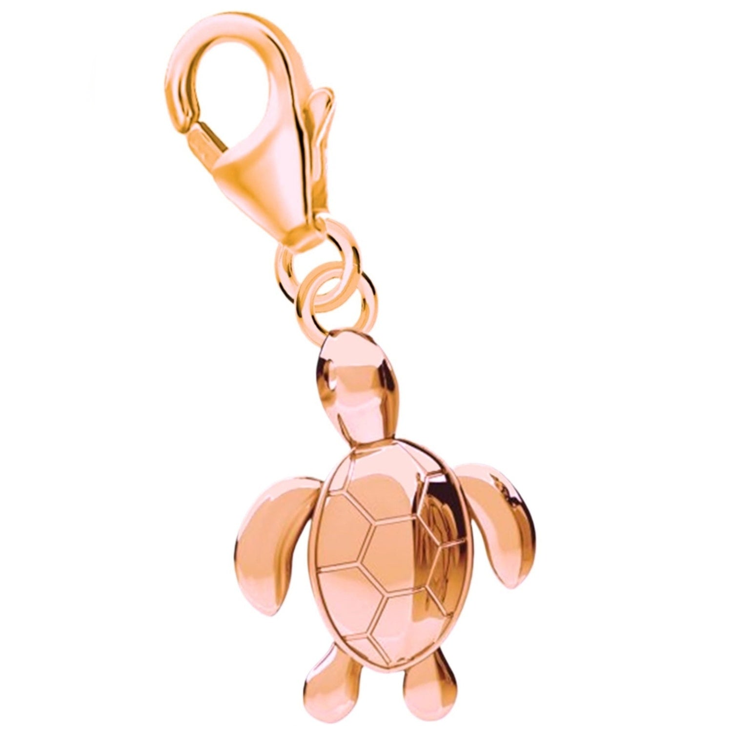 Schildkröten Charm aus rosevergoldetem 925 Silber – Tier Schmuck bild 1