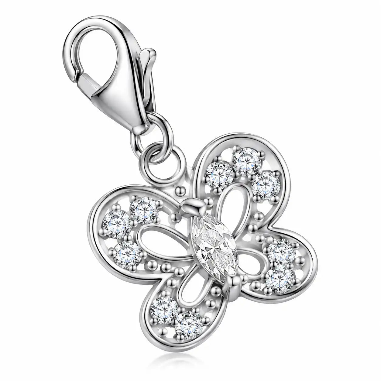 Schmetterling Charm aus 925 Silber – Kinder Anhänger für Armband bild 1