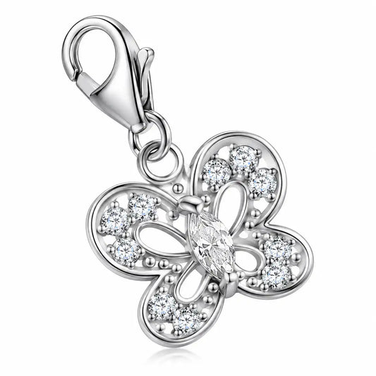 Schmetterling Charm aus 925 Silber – Kinder Anhänger für Armband bild 1