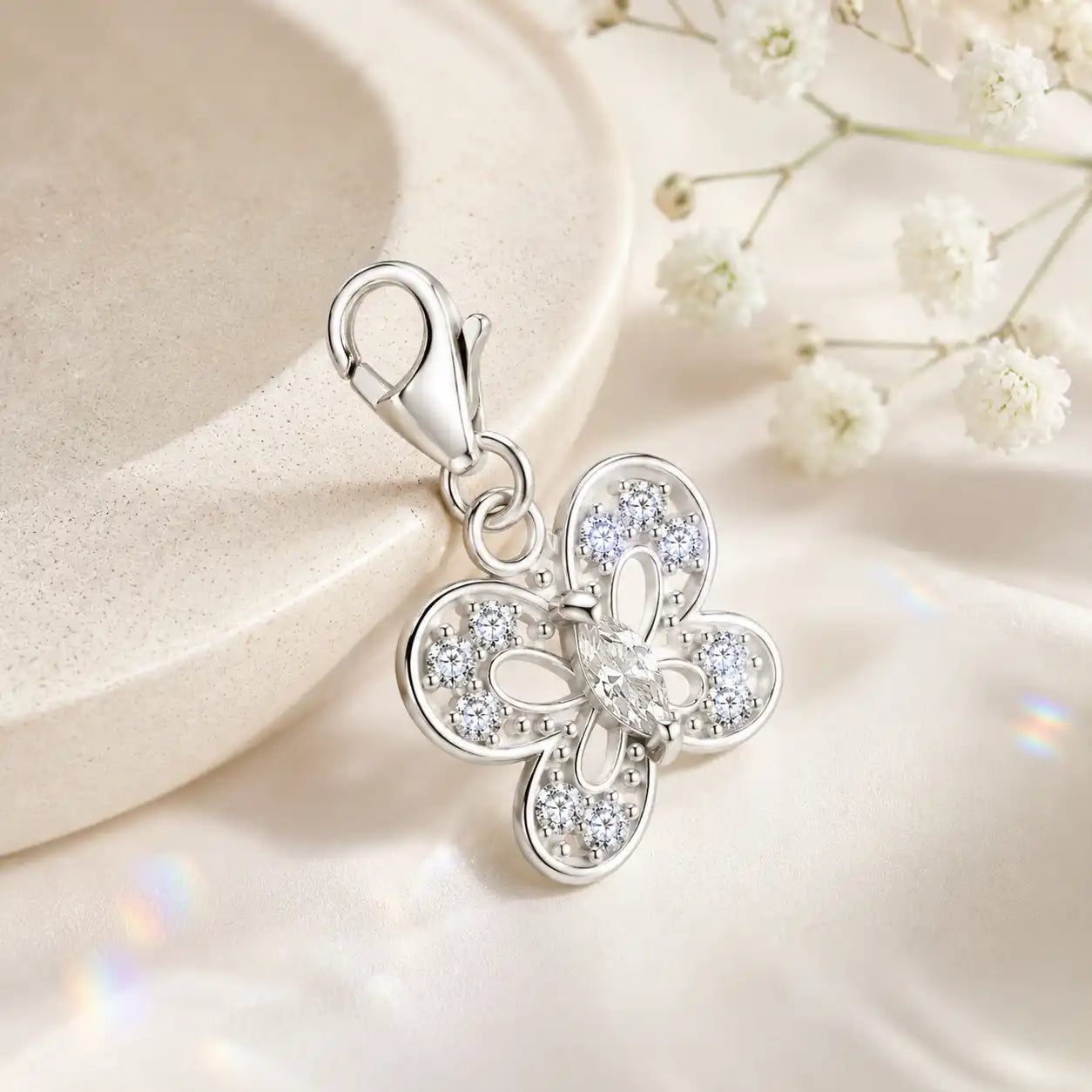 Mini Schmetterling Charm 925 Silber – Kinder Anhänger