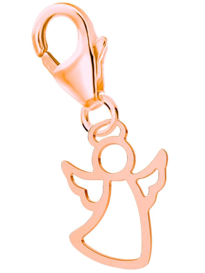 Schutzengel Charm Rosegold vergoldet 925 Silber für Bettelarmband Bild 1