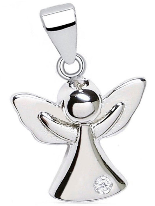 Schutzengel Silberanhänger aus 925 Silber mit Zirkonia Bild 1