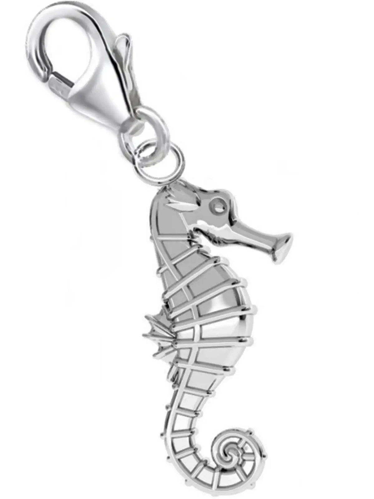 Seepferdchen Charm aus 925 Silber – Anhänger für Kinderarmband Bild 1