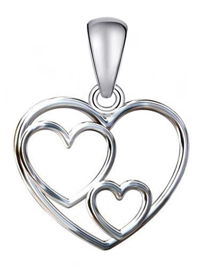 Silberanhänger mit drei Herzen aus 925 Silber (ohne Kette) bild 1