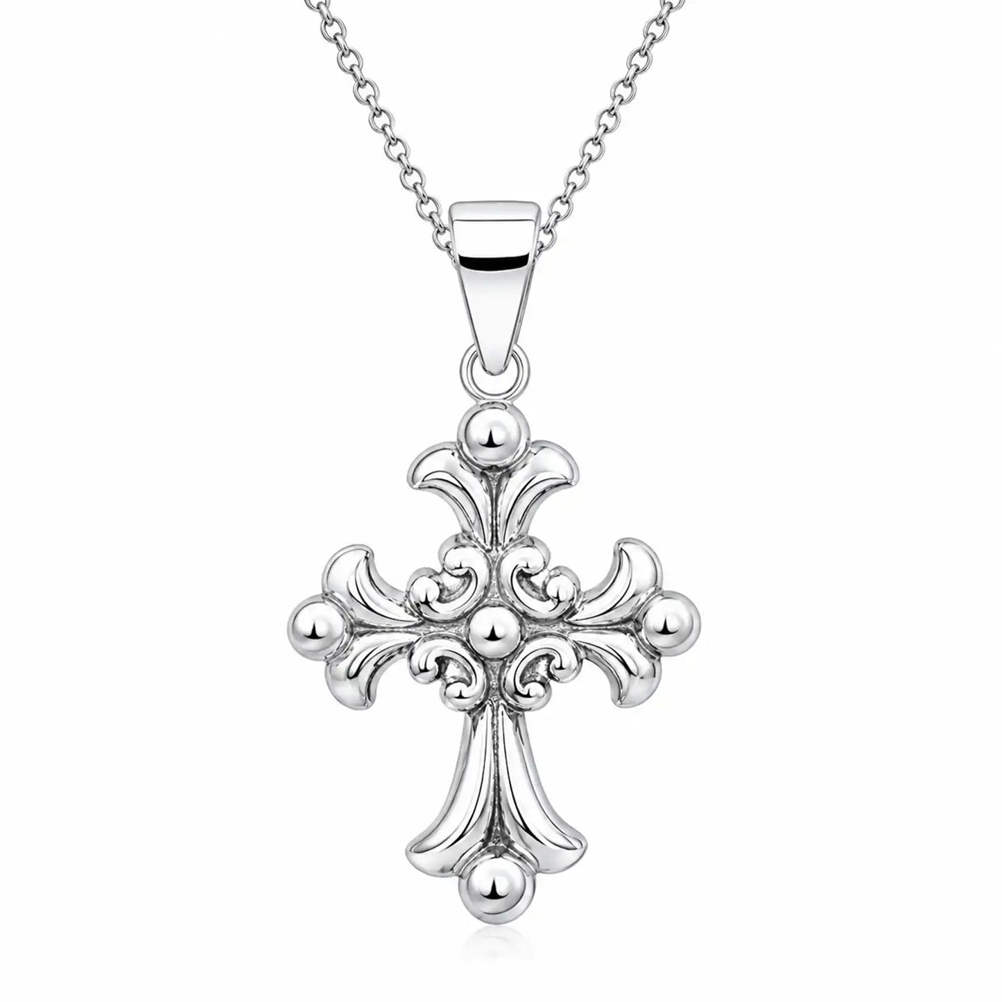 Silberkette mit kleinem Kreuz Anhänger aus echtem 925 Silber Bild 1