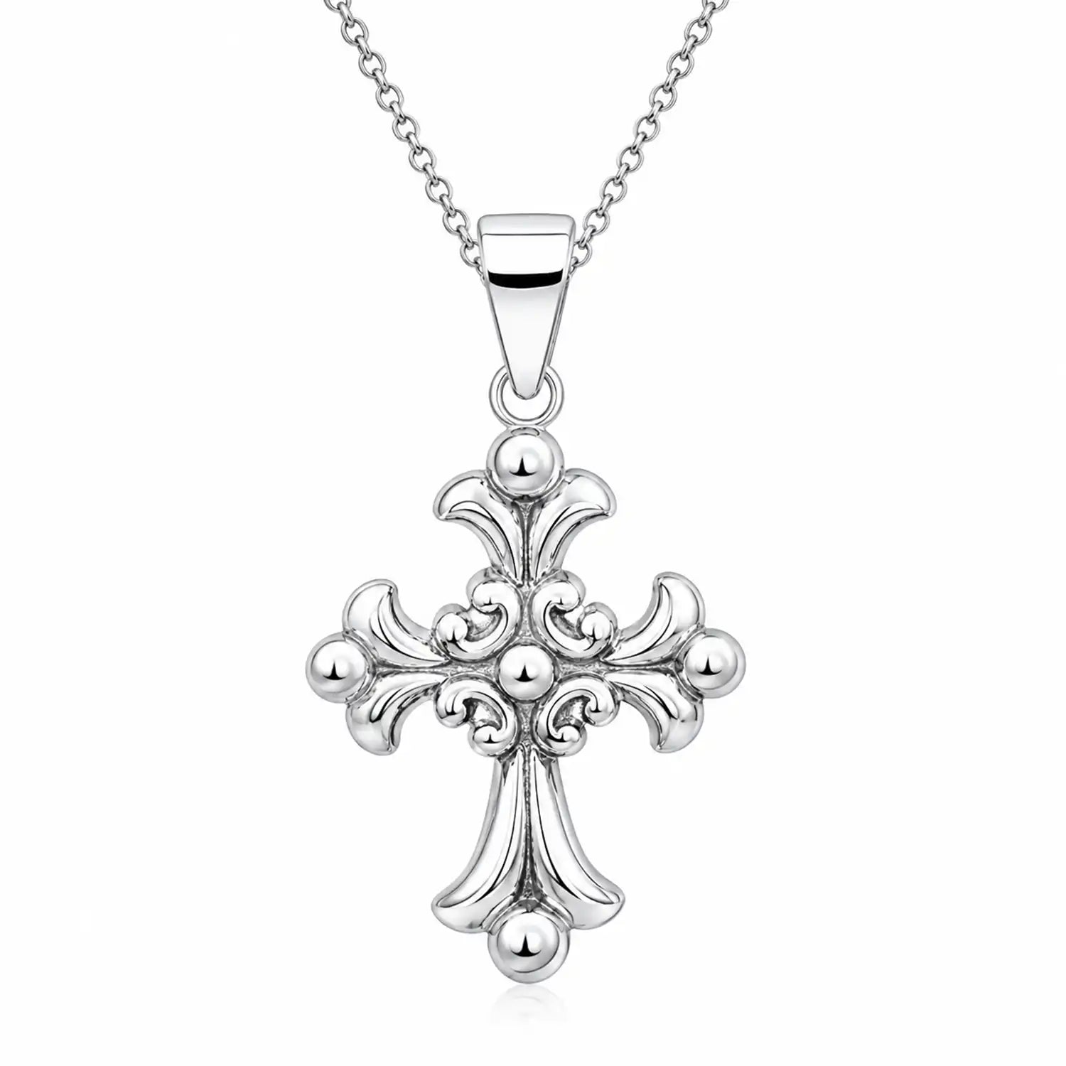 Silberkette mit kleinem Kreuz Anhänger aus echtem 925 Silber Bild 1