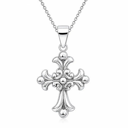 Silberkette mit kleinem Kreuz Anhänger aus echtem 925 Silber Bild 1