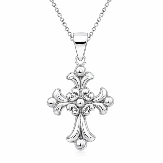 Silberkette mit kleinem Kreuz Anhänger aus echtem 925 Silber Bild 1