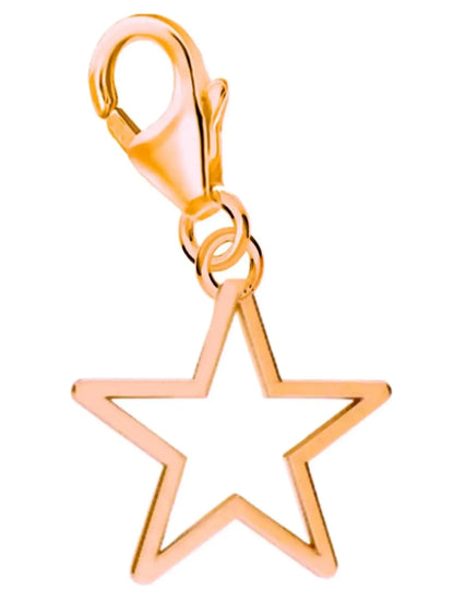 Stern Charm 925 Silber rosevergoldet – Galaxie Anhänger Bild 1