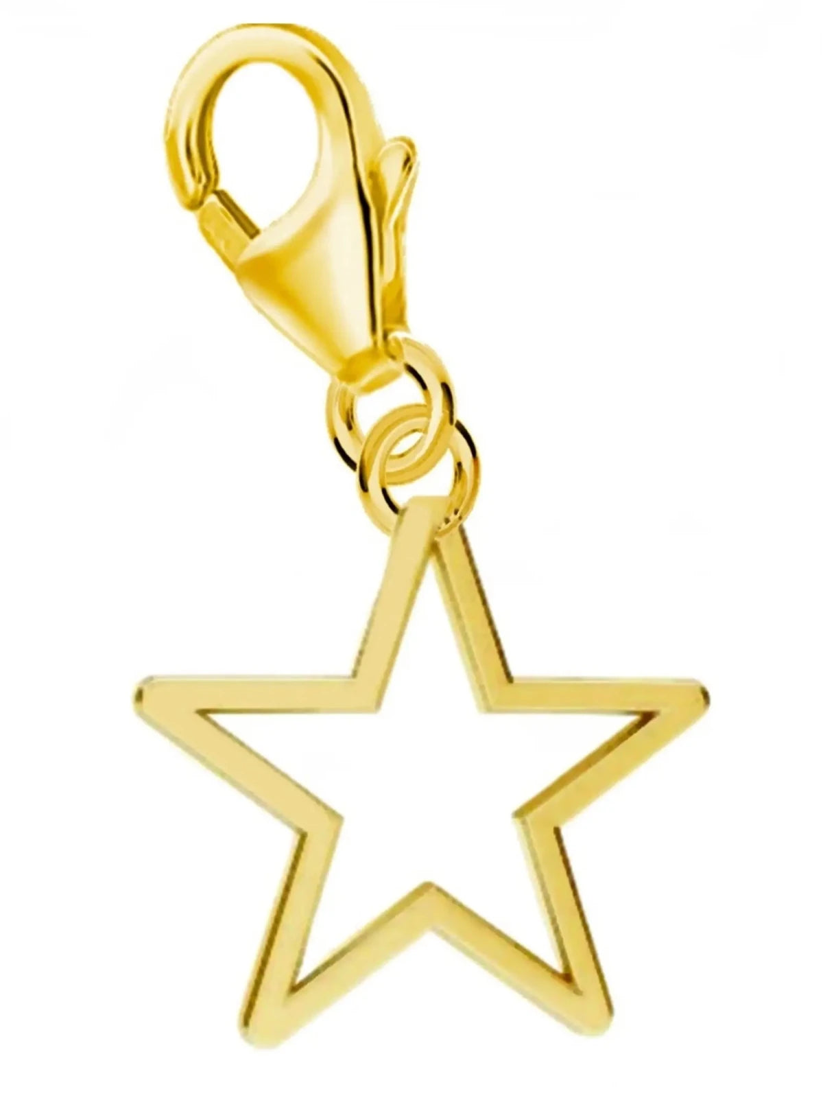 Stern Charm aus 925 Silber vergoldet – Galaxie Anhänger Bild 1