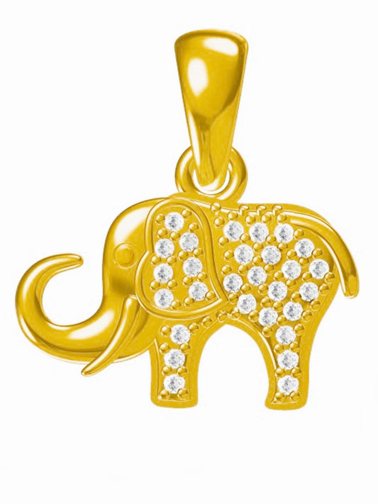 Vergoldeter Elefant Kettenanhänger Silber 925 Bild 1