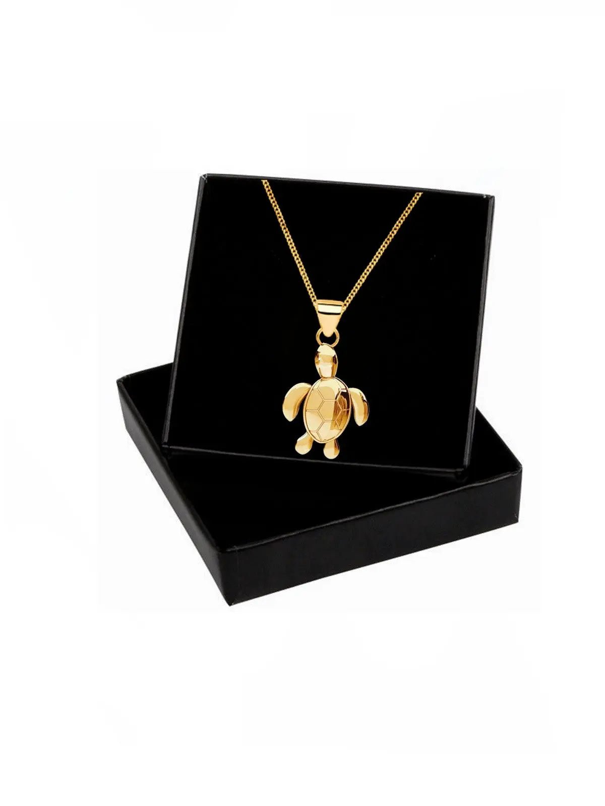 Vergoldeter Schildkröte Anhänger mit Silberkette Geschenkidee Bild 3