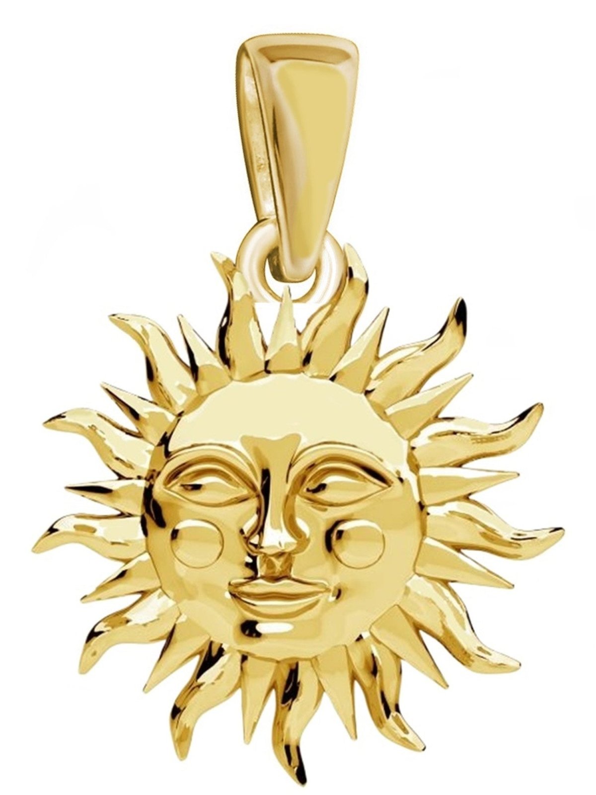 Vergoldeter Sonne Schmuckanhänger aus 925 Silber Bild 1
