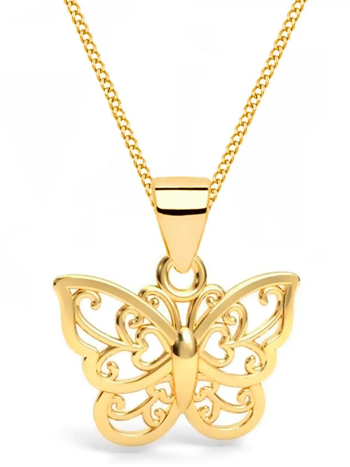 Vergoldeter kleiner Schmetterling mit Kette aus 925 Silber Bild 1