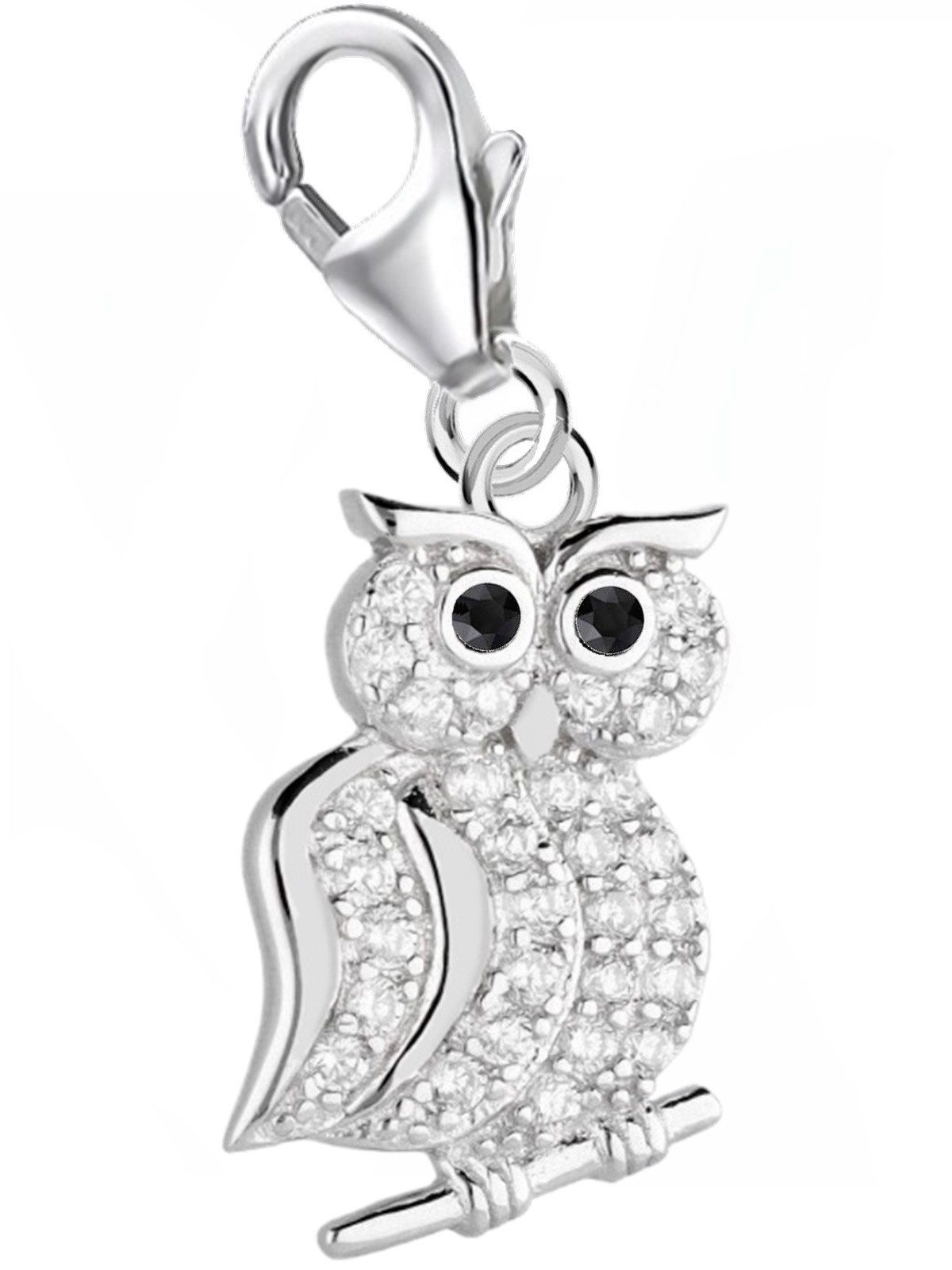 Waldeule Charm Silber 925 – Vogel Naturschmuck Anhänger Bild 1