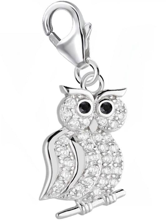 Waldeule Charm Silber 925 – Vogel Naturschmuck Anhänger Bild 1