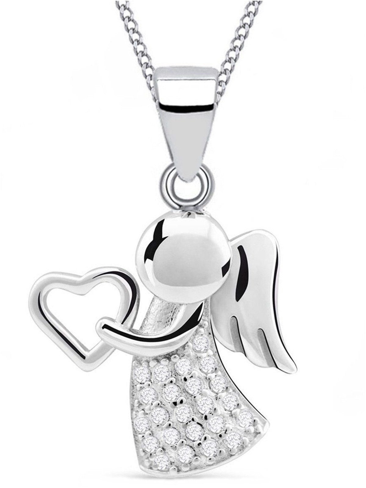 Zarte Schutzengel Kette aus 925 Sterling Silber Bild 1