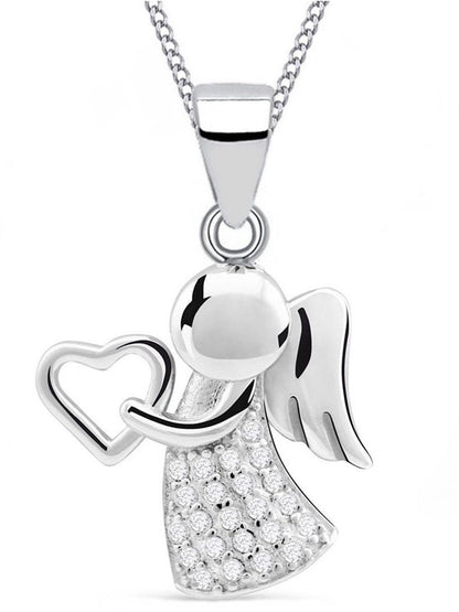 Zarte Schutzengel Kette aus 925 Sterling Silber Bild 1