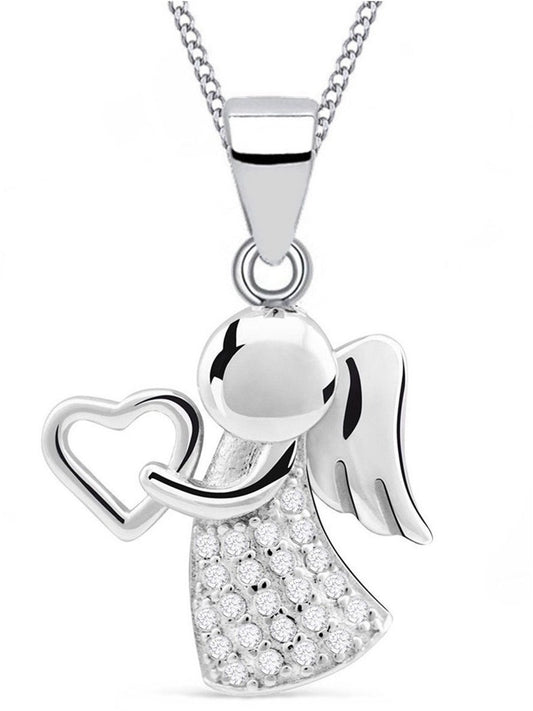 Zarte Schutzengel Kette aus 925 Sterling Silber Bild 1