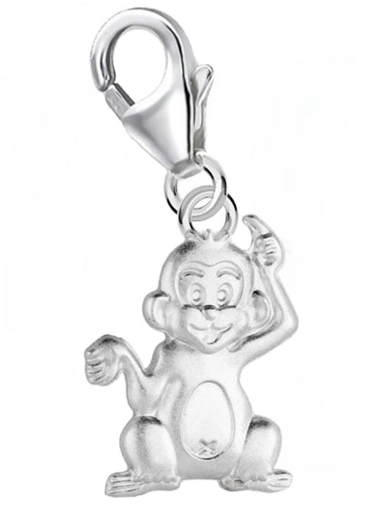 Affe Charm Silber 925 – verspielter Tier Schmuck Bild 1