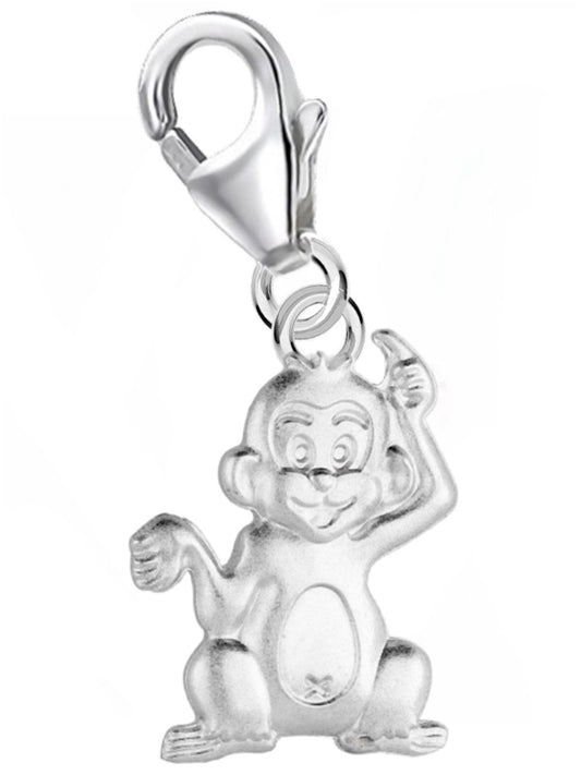 Affe Charm Silber 925 – verspielter Tier Schmuck Bild 1