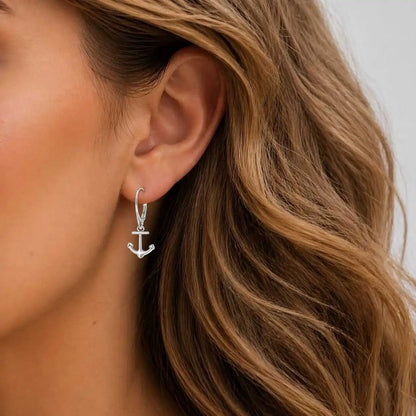 Anker Ohrhänger 925 Silber – Meer Schmuck Ohrringe Bild 2