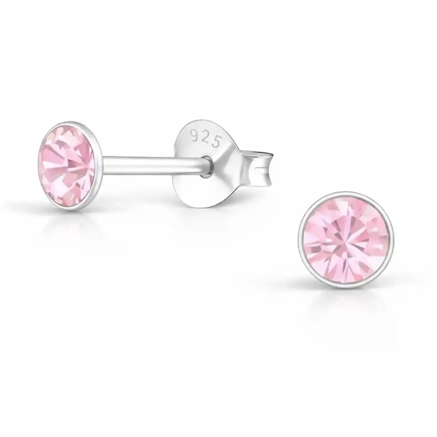 Runde Ohrstecker 3mm, 6386 Rosa Bild 4