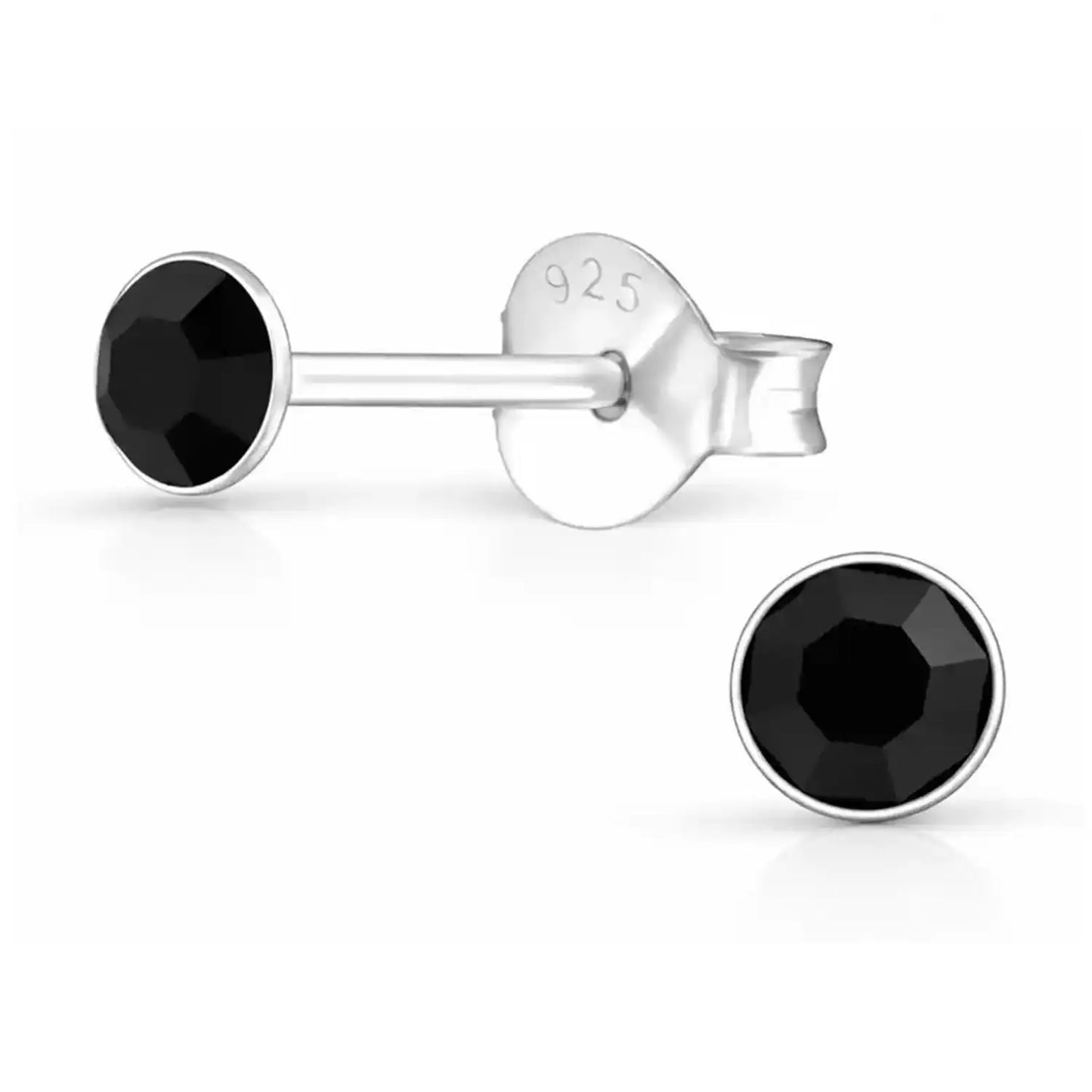 Runde Ohrstecker 3mm, 6386 Schwarz Bild 8