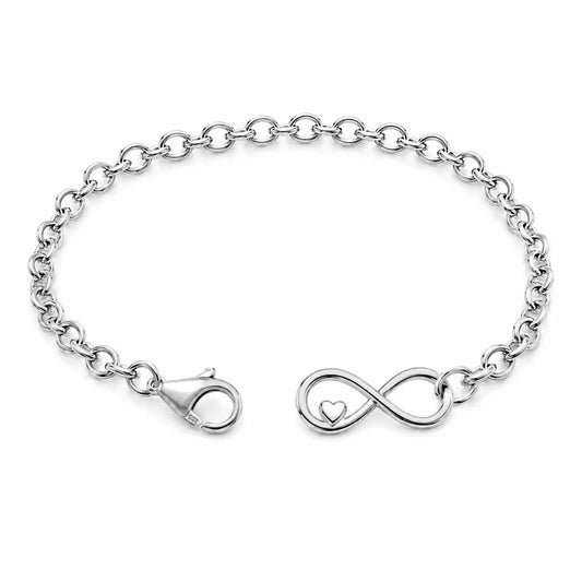 Bettelarmband Silber 925 – Unendlichkeit Armband für Charms Bild 1