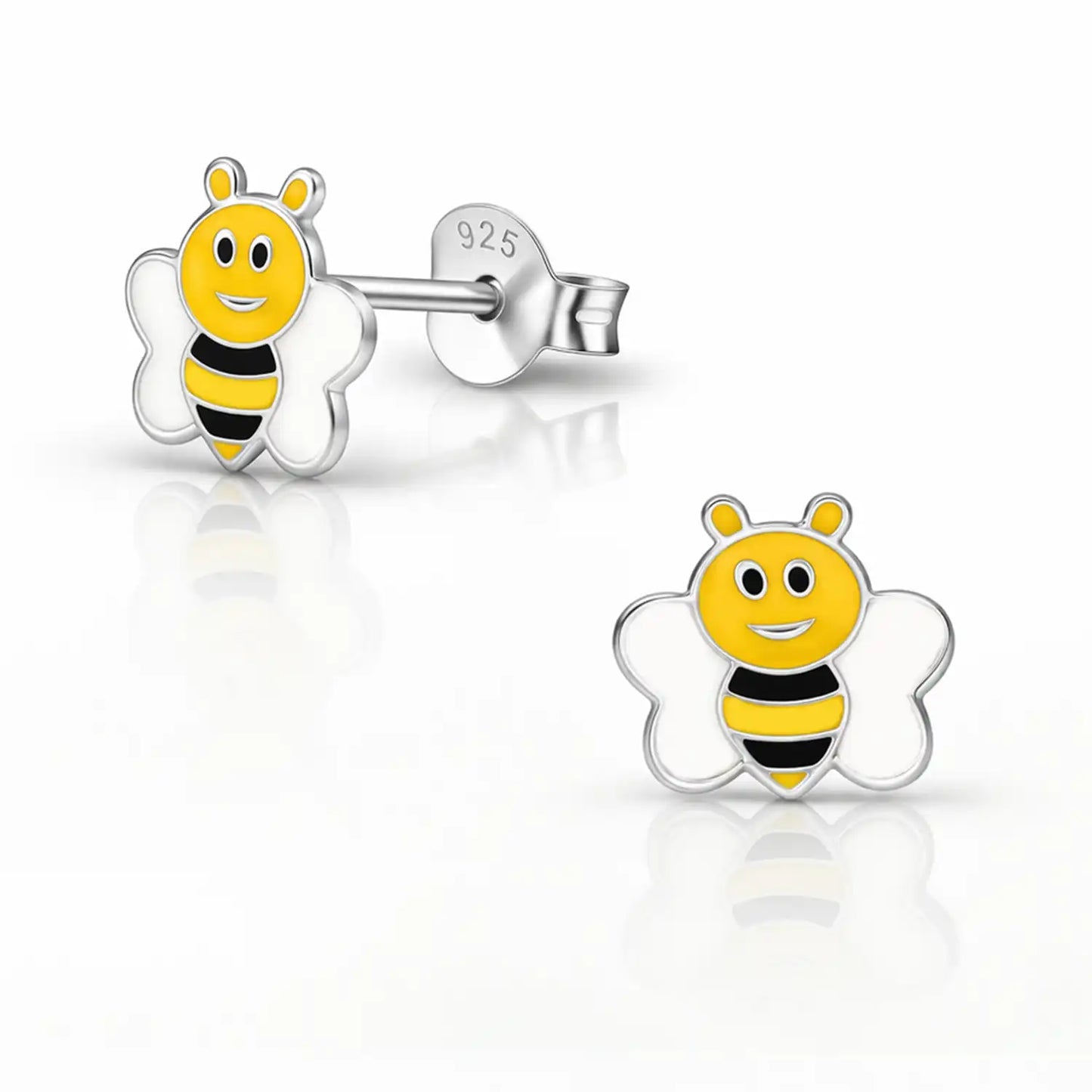 Bienen Ohrstecker Kinder 925 Silber – Natur Motiv Bild 1