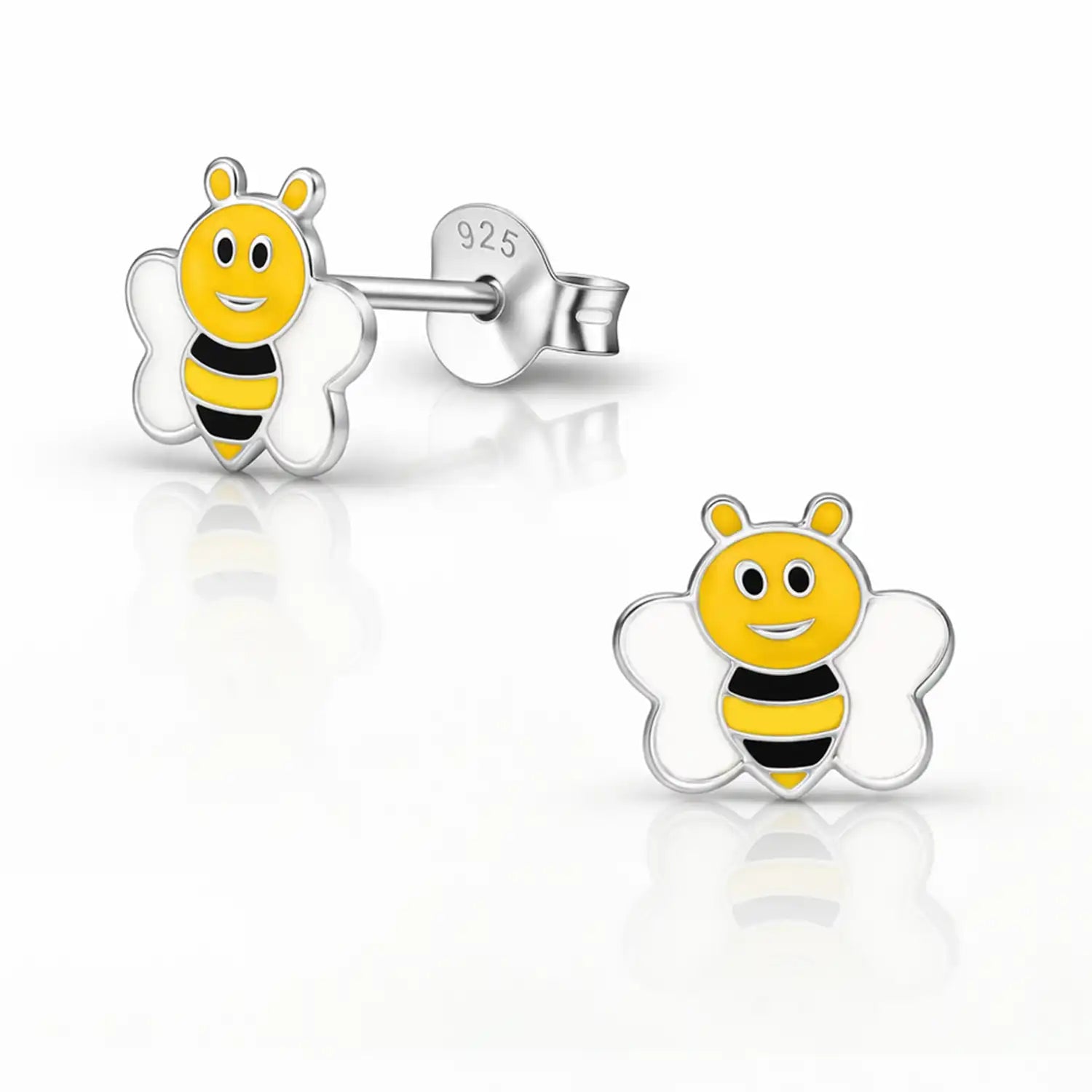 Bienen Ohrstecker Kinder 925 Silber – Natur Motiv Bild 1