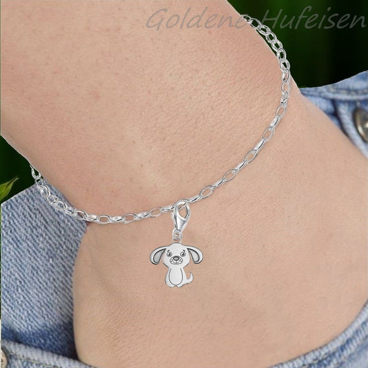Charm Anhänger Silber 925 Hund Karabiner Bild 2