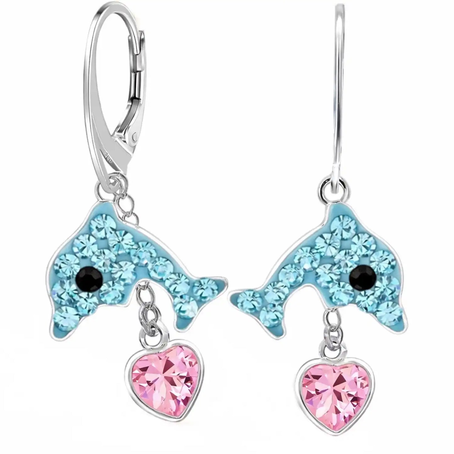 Delfin Ohrhänger 925 Silber – Meer Schmuck glänzend Bild 1