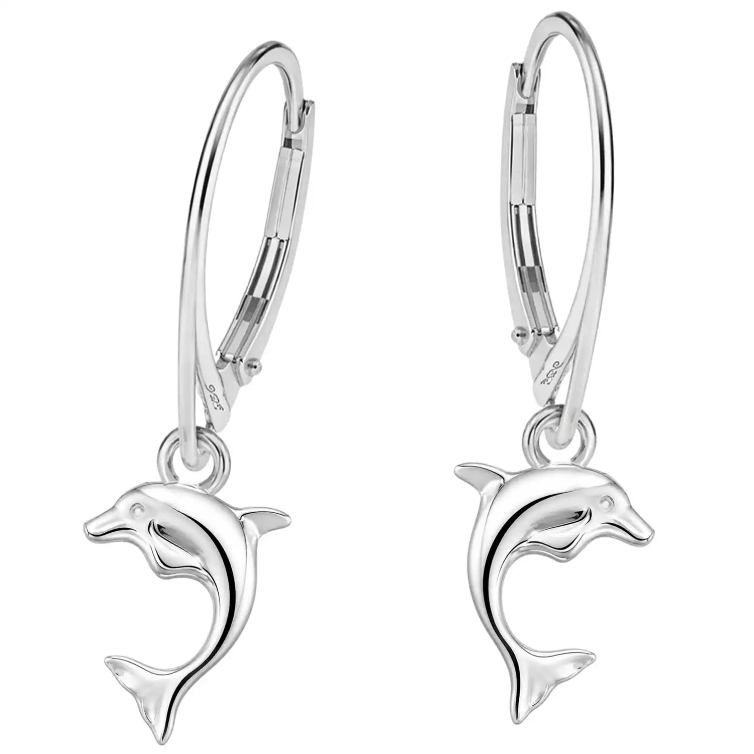 Delfin Ohrringe aus 925 Silber inspiriert vom Ozean Bild 1