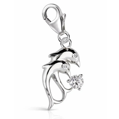 Delfine Charm für Bettelarmband 925 Silber Bild 1