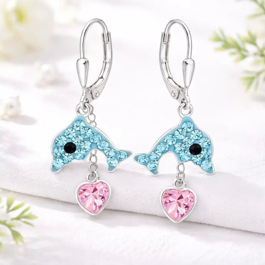 Delfine Ohrringe Kinder 925 Silber - Geschenk Bild 2