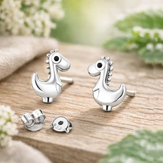 Dinosaurier Ohrstecker Kinder 925 Silber süße Dino Bild 2
