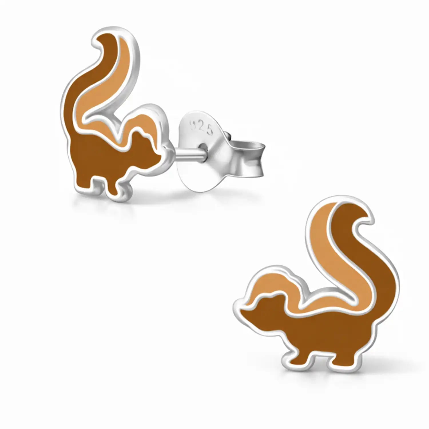 Eichhörnchen Ohrringe Kinder 925 Silber – Wald Tier Bild 1