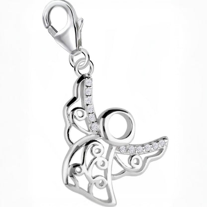 Engel Charm Silber 925 – filigraner Anhänger für Charmkette Bild 1