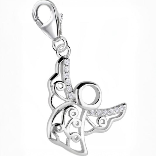 Engel Charm Silber 925 – filigraner Anhänger für Charmkette Bild 1