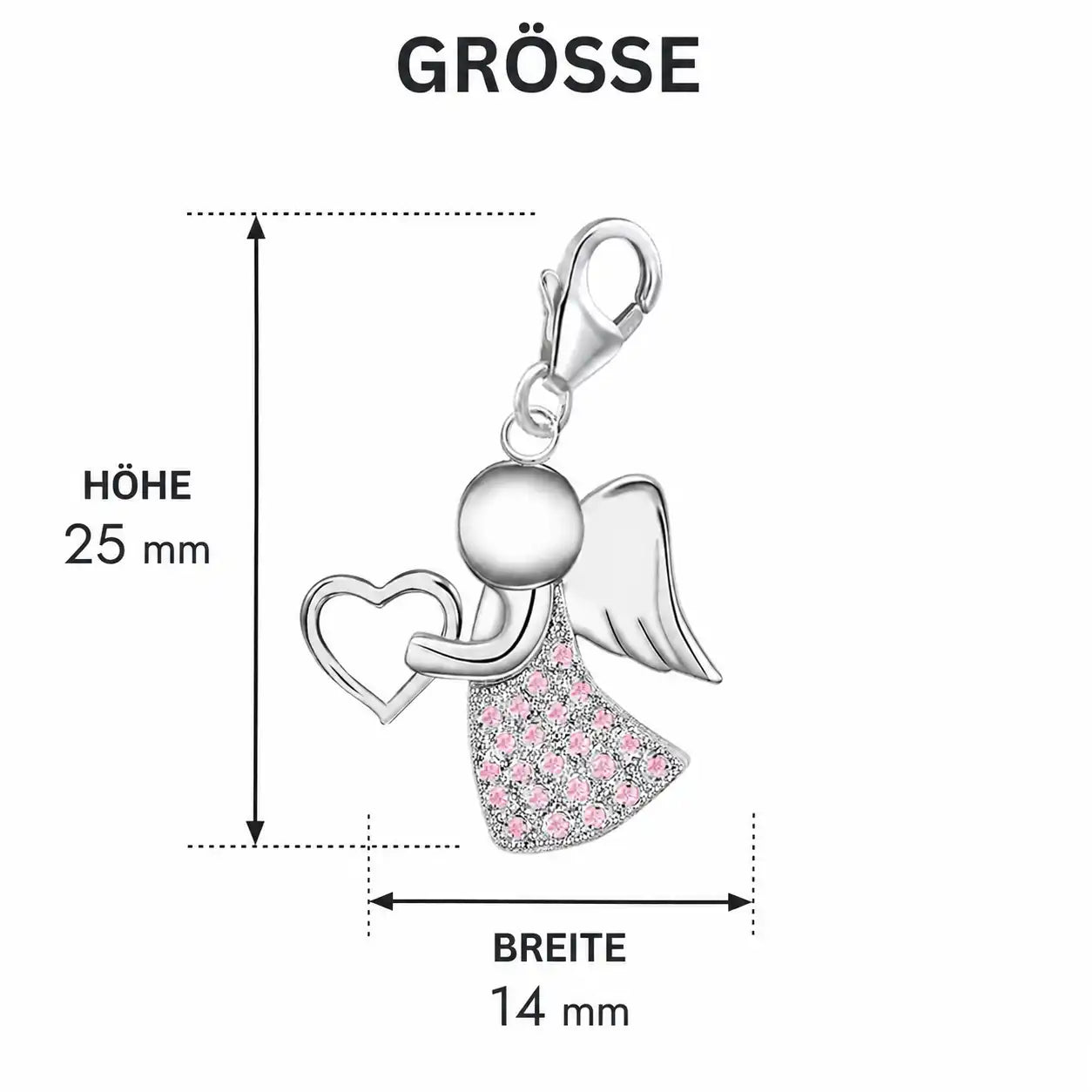 Engel Charm Größe 925 Silber
