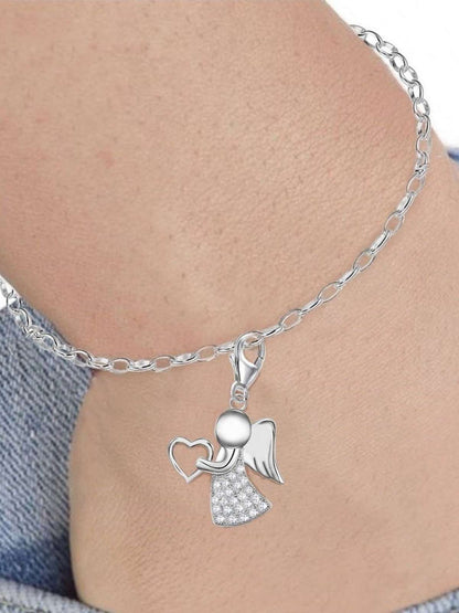 Engel Charm auf Bettelarmband 925 Silber