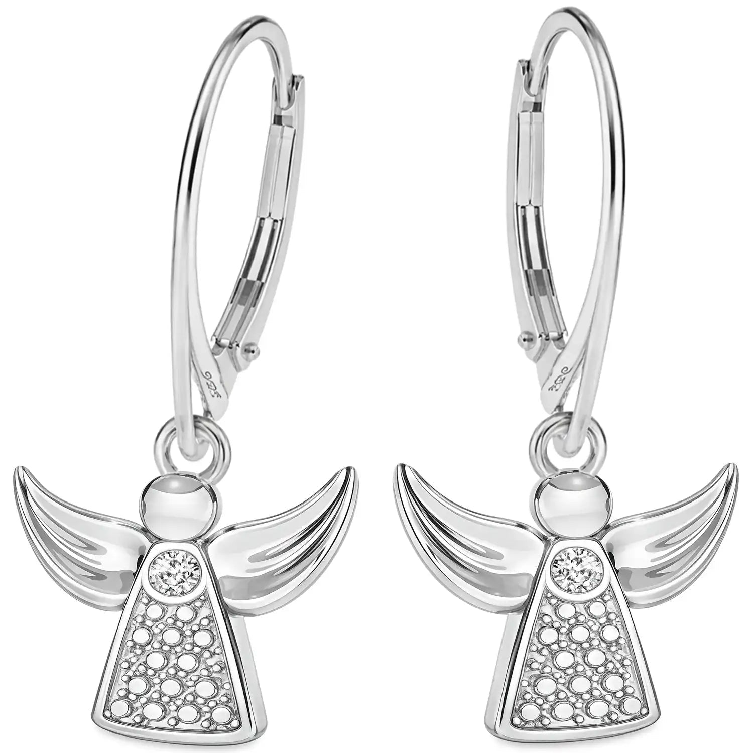 Engel Ohrhänger 925 Silber – Glücksbringer Bild 1